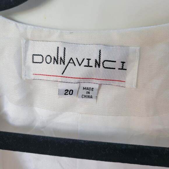 Donna Vinci Women’s Blazer Size 20 White Nautical Embroidered Linen Blend... - Picture 2 of 14